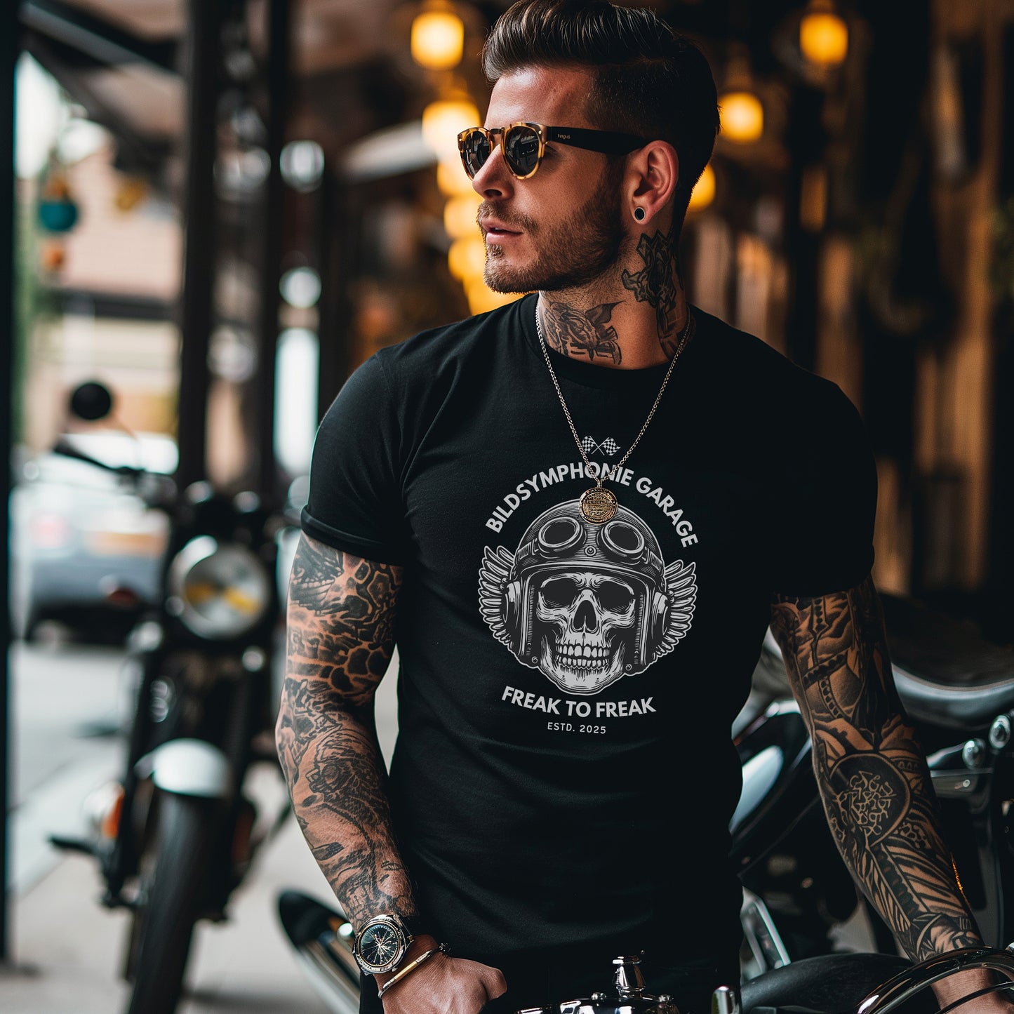 Skull - Freak to Freak - Premium Unisex T-Shirt mit Rundhalsausschnitt | Bella + Canvas 3001