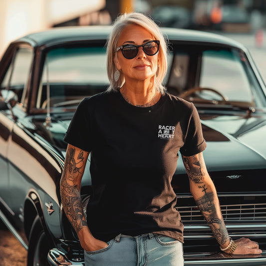 Racer Girl - Premium Damen-T-Shirt mit Rundhalsausschnitt | Bella + Canvas 6004