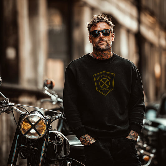 US ONLY - SPECIAL BIG GOLD EDITION - FREAK - Headlight Cross Unisex/Men  - Roller Sweatshirt ST/ST
