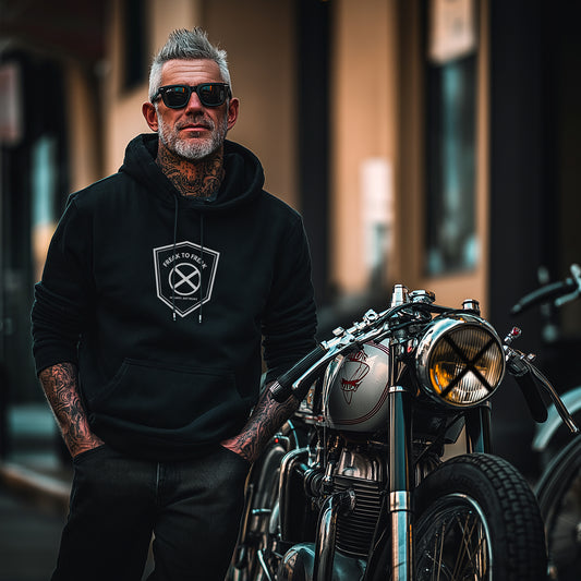 FREAK Headlight Cross big Logo Unisex/Men - Premium Organic Hoodie