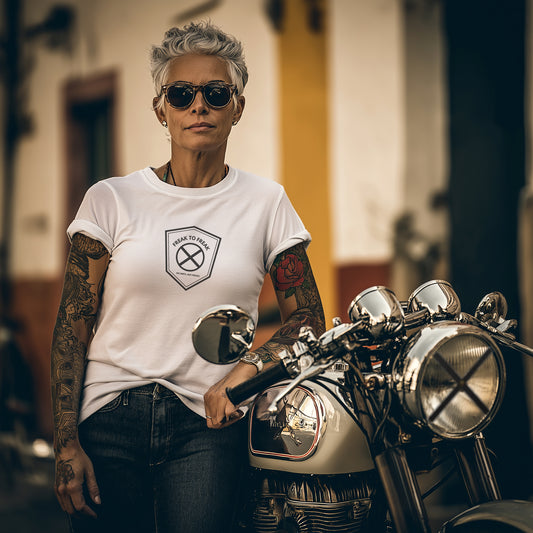 FREAK Headlight Cross Women white - Premium Organic Shirt Women