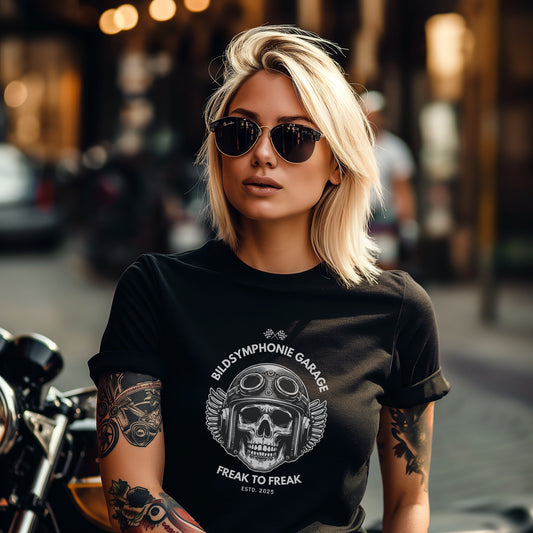 Skull - Freak to Freak - Premium Damen-T-Shirt mit Rundhalsausschnitt | Bella + Canvas 6004