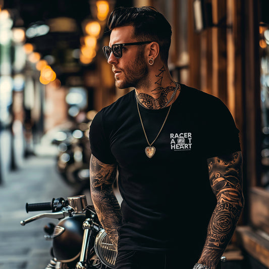 Racer at Heart - Premium Unisex T-Shirt mit Rundhalsausschnitt | Bella + Canvas 3001