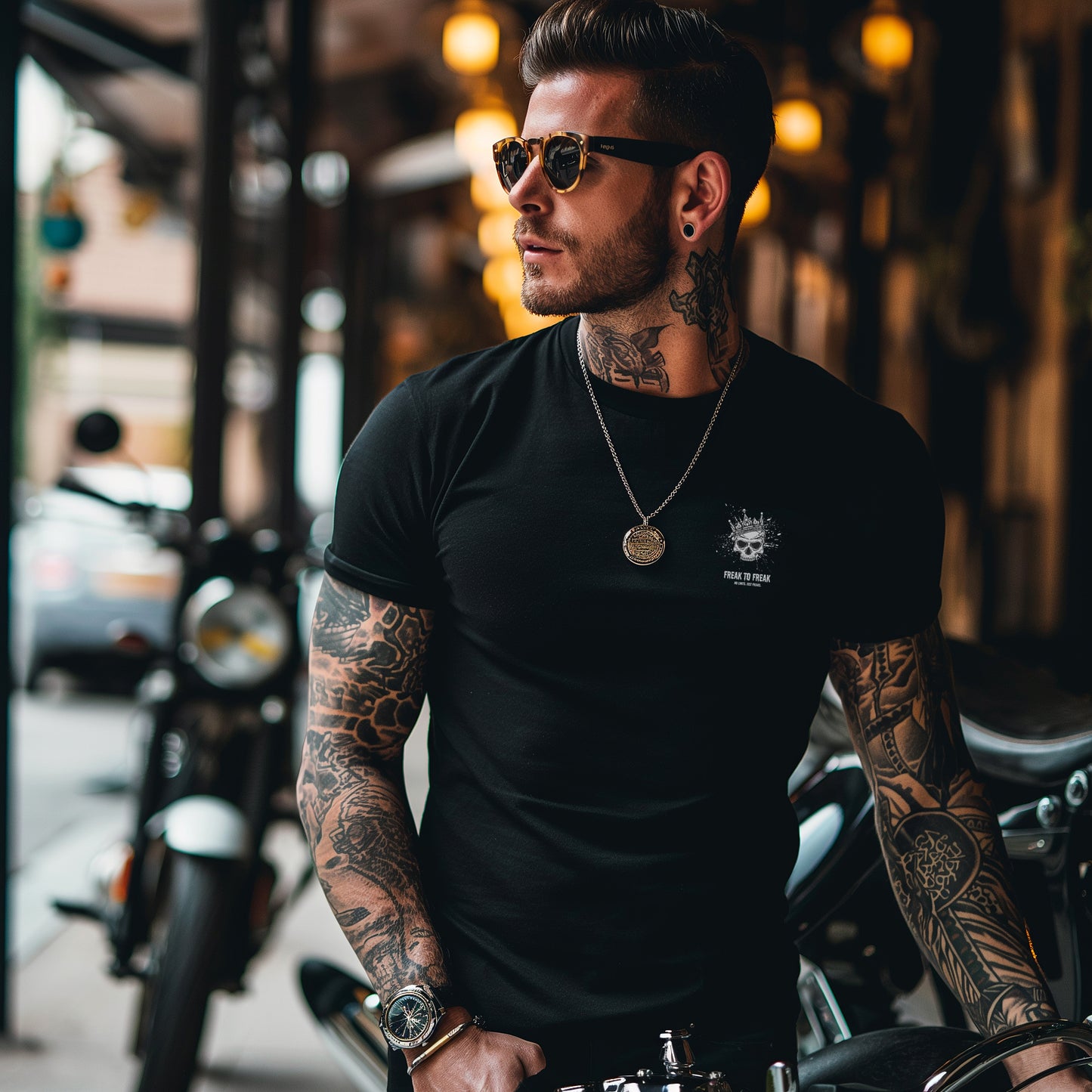 FREAK - Small Skull black - Premium Organic Shirt